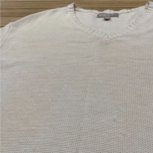 BANANA REPUBLIC Merino Wool Mohair V-neck Sweater Womens M Soft Stretch Boho - Picture 15 of 16